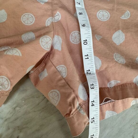 Old Navy Women's Peach Fruit Print Everyday Chino Shorts size 16 cotton - Picture 6 of 6